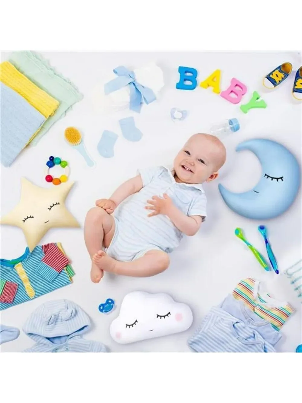 Moon Star Cloud Plush Pillow Set Soft Stuffed Nursery Decor Cushion for Kids Roo